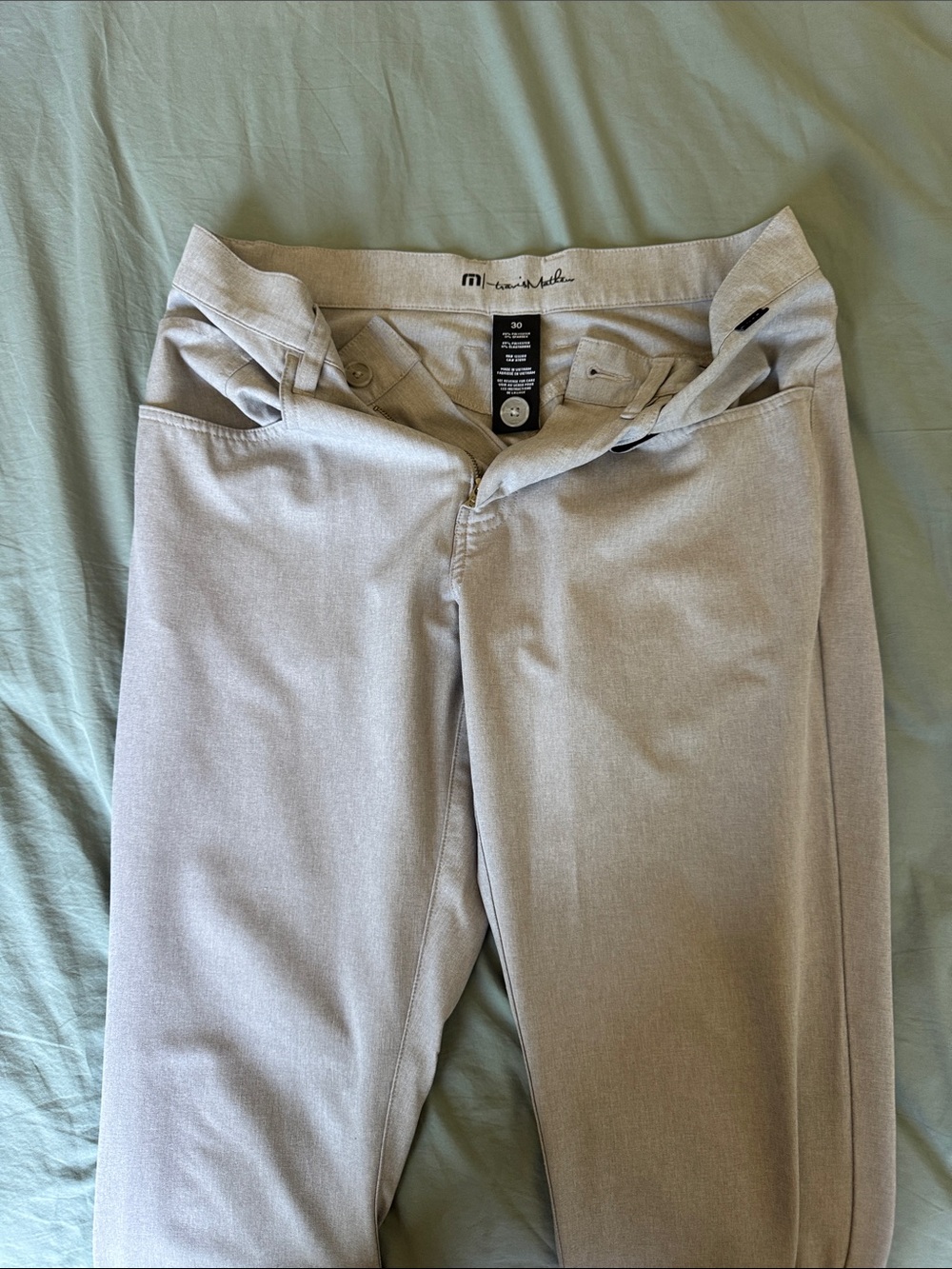 TravisMathew Men’s Stretch Golf Pants Size 30 Gray Performance